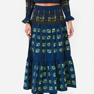 Hunter Bell NYC Phoebe Skirt In Midnight Tie Dye XS